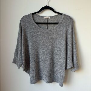 Love Culture Marbled Heather Gray Dolman Sleeve Sweater Blouse Top Size Small